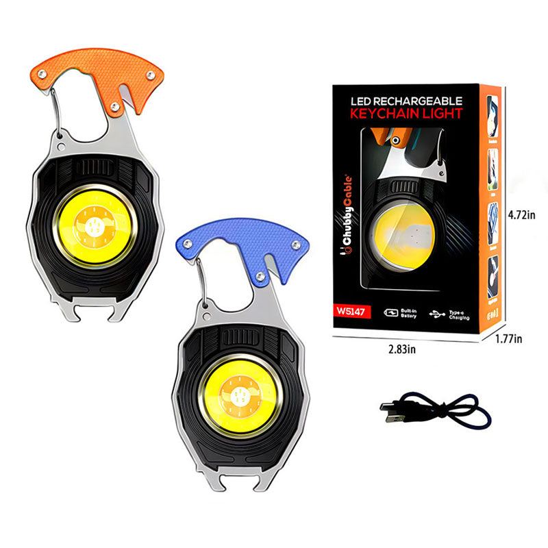 ChubbyGear MultiAlert - 6-in-1 Survival Light - Magnetic USB Light/Bottle Opener/Whistle for Outdoor Emergency
