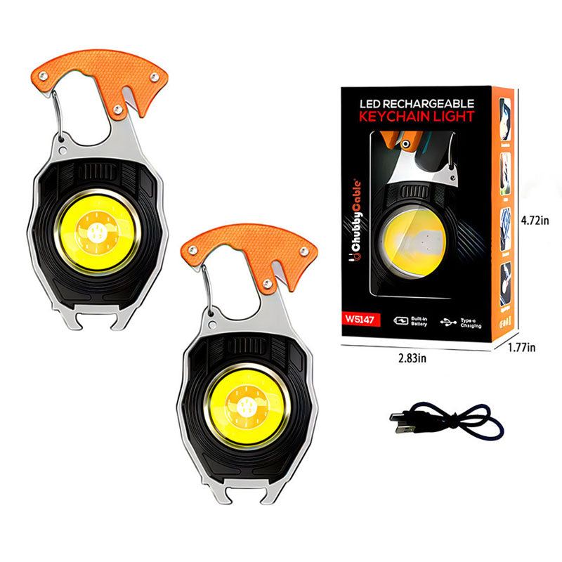 ChubbyGear MultiAlert - 6-in-1 Survival Light - Magnetic USB Light/Bottle Opener/Whistle for Outdoor Emergency