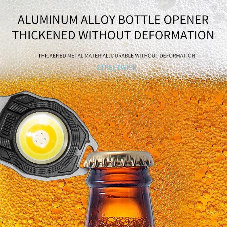 ChubbyGear MultiAlert - 6-in-1 Survival Light - Magnetic USB Light/Bottle Opener/Whistle for Outdoor Emergency