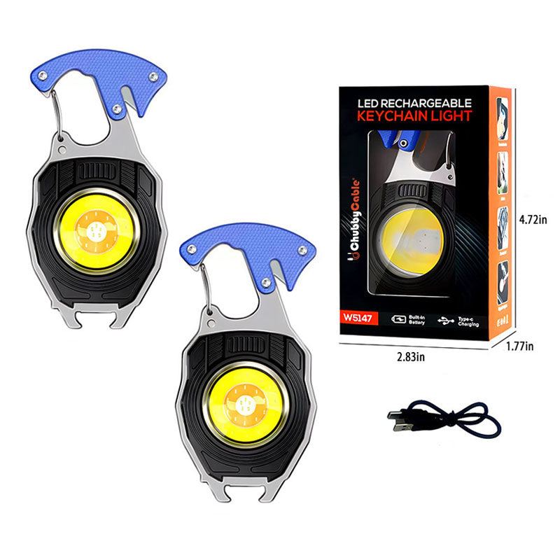 ChubbyGear MultiAlert - 6-in-1 Survival Light - Magnetic USB Light/Bottle Opener/Whistle for Outdoor Emergency