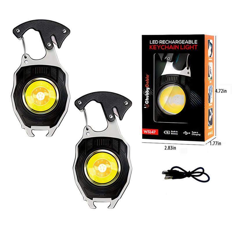 ChubbyGear MultiAlert - 6-in-1 Survival Light - Magnetic USB Light/Bottle Opener/Whistle for Outdoor Emergency