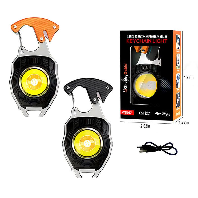 ChubbyGear MultiAlert - 6-in-1 Survival Light - Magnetic USB Light/Bottle Opener/Whistle for Outdoor Emergency