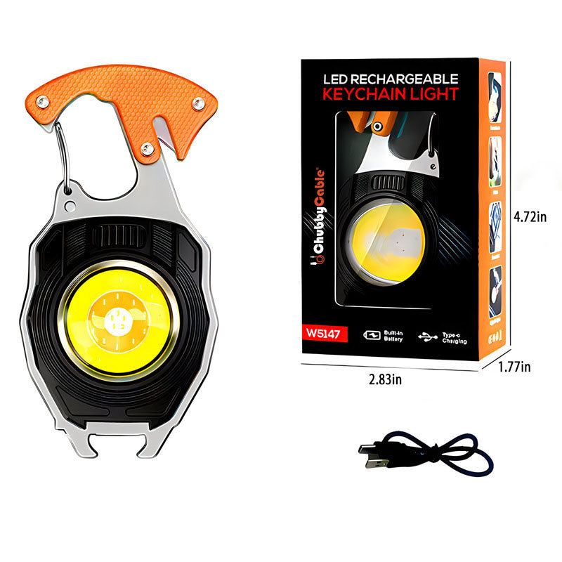 ChubbyGear MultiAlert - 6-in-1 Survival Light - Magnetic USB Light/Bottle Opener/Whistle for Outdoor Emergency
