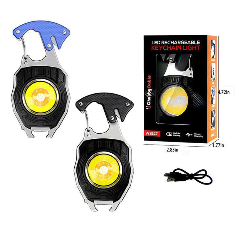 ChubbyGear MultiAlert - 6-in-1 Survival Light - Magnetic USB Light/Bottle Opener/Whistle for Outdoor Emergency
