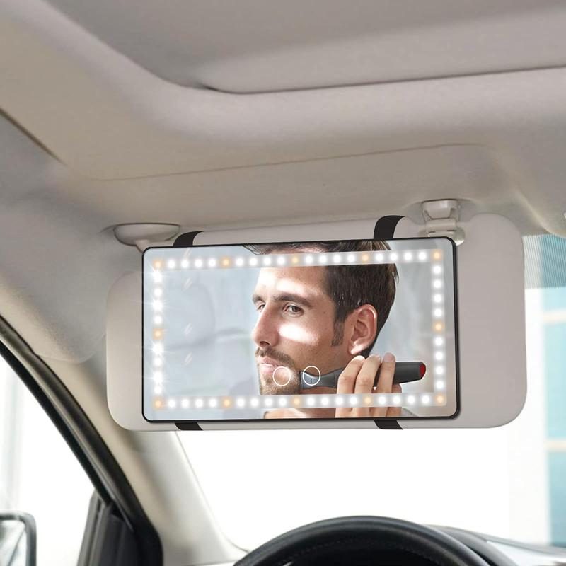 ChubbyGlow VanityBeam - USB-C Rechargeable LED Makeup Mirror with 3 Light Modes - Car & Travel Essential
