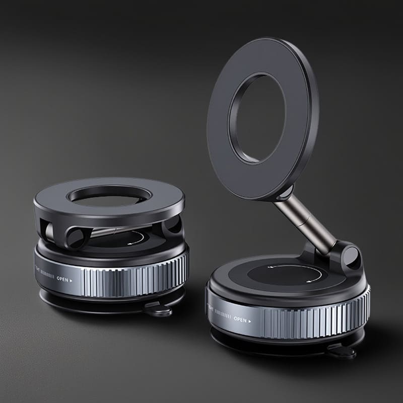 ChubbyGrip Flex - Military-Grade Magnetic Holder - Vacuum Suction Works on Glass/Dashboard/Tile