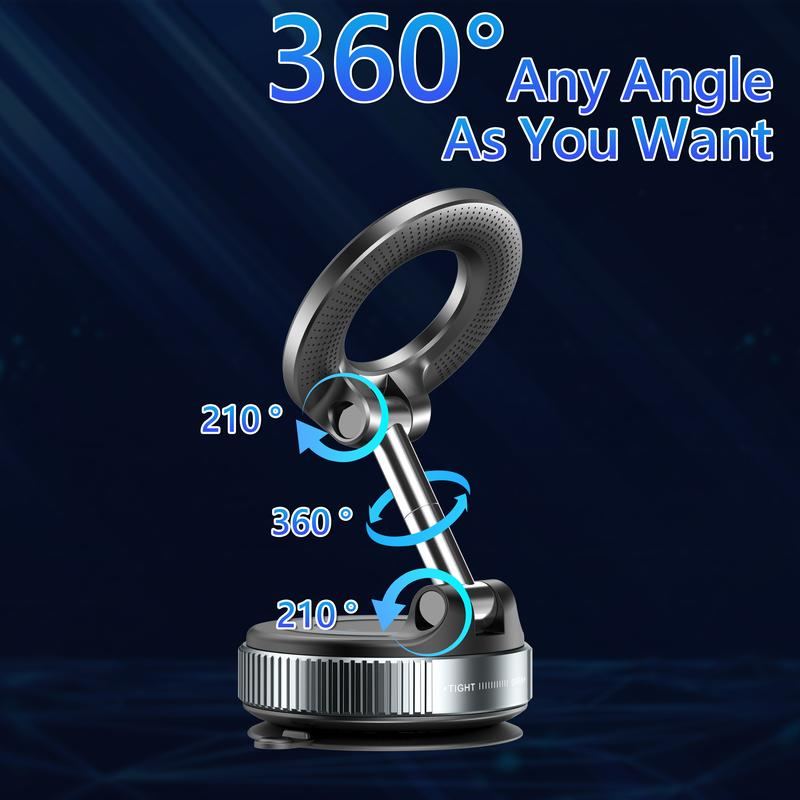 ChubbyGrip Flex - Military-Grade Magnetic Holder - Vacuum Suction Works on Glass/Dashboard/Tile