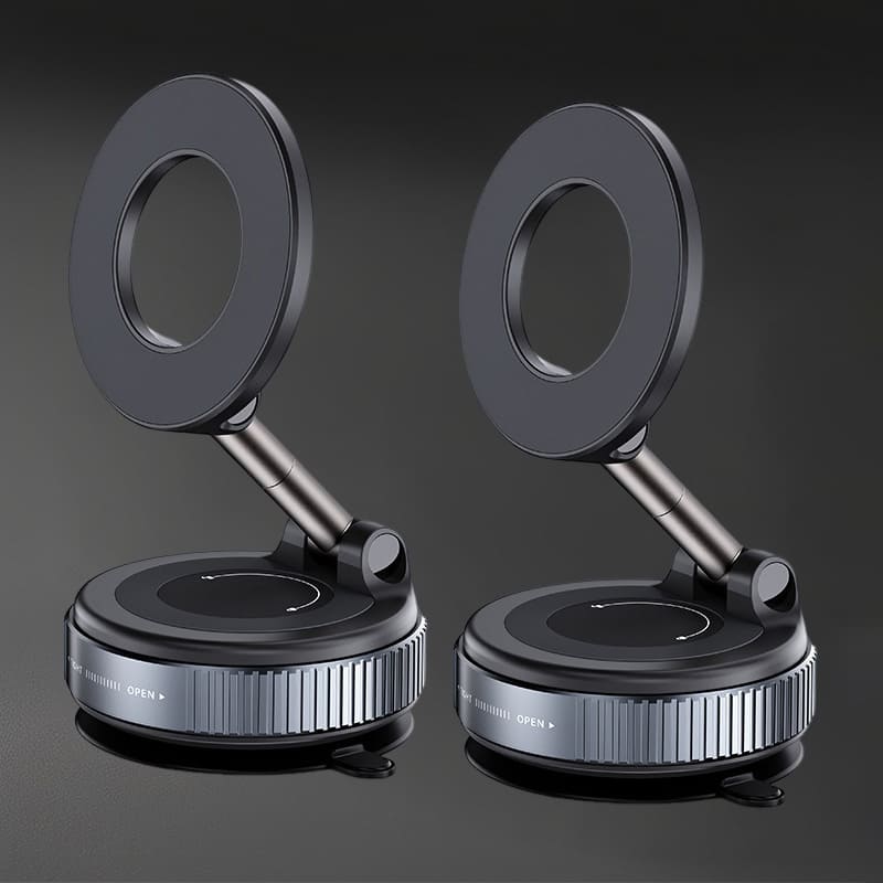 ChubbyGrip Flex - Military-Grade Magnetic Holder - Vacuum Suction Works on Glass/Dashboard/Tile