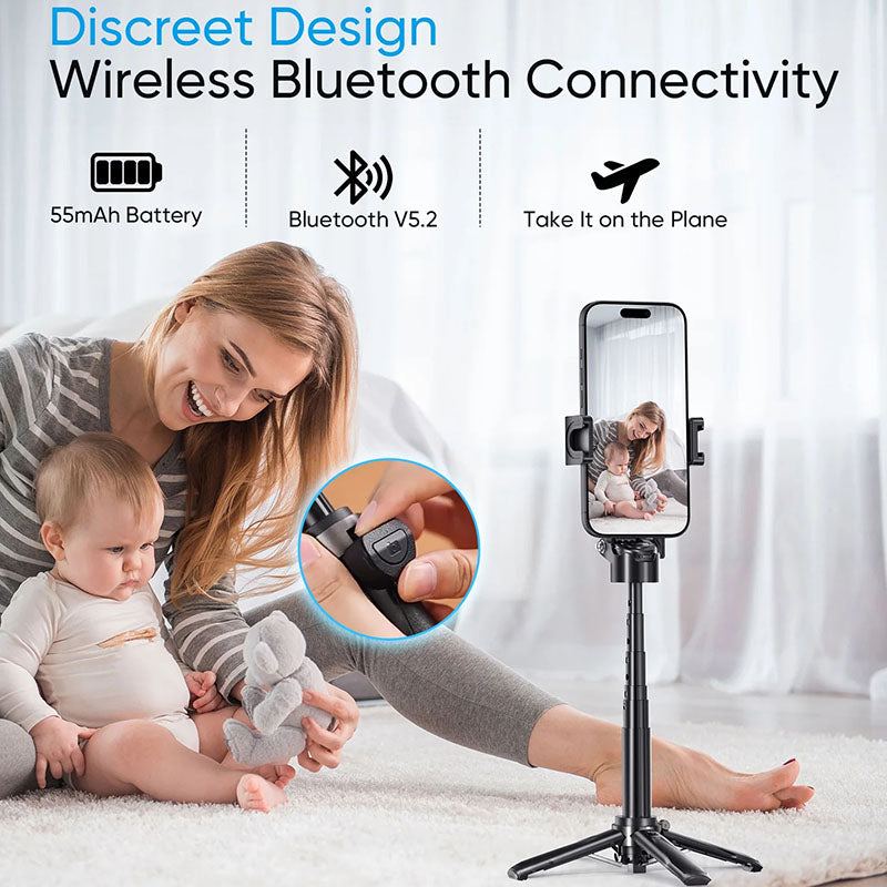 ChubbyGrip Pro - 3-in-1 Magnetic Selfie Stick with Detachable Tripod & LED Fill Light