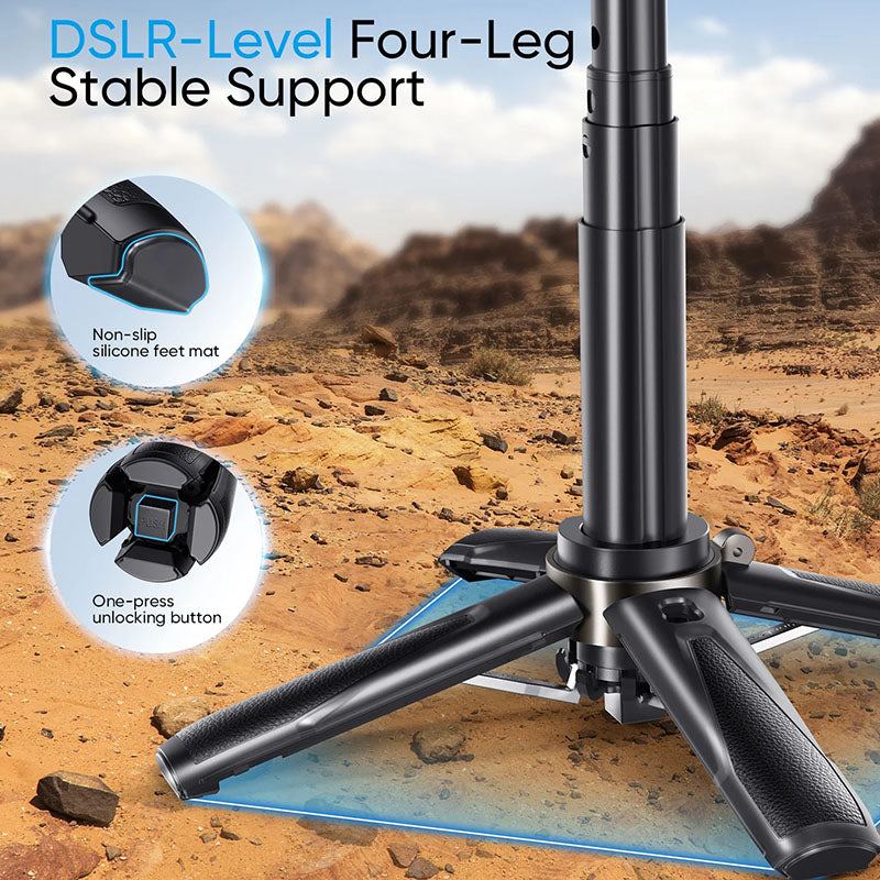 ChubbyGrip Pro - 3-in-1 Magnetic Selfie Stick with Detachable Tripod & LED Fill Light