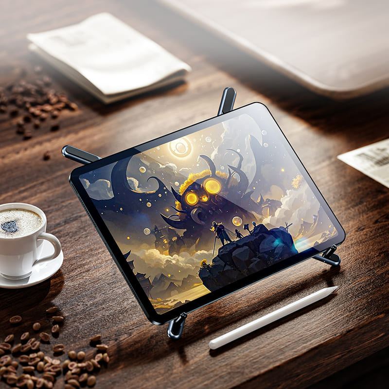 ChubbyLift Aluminum Alloy Multi-Device Magnetic Stand – Adjustable Height & Angle for Laptop, Tablet & Phone