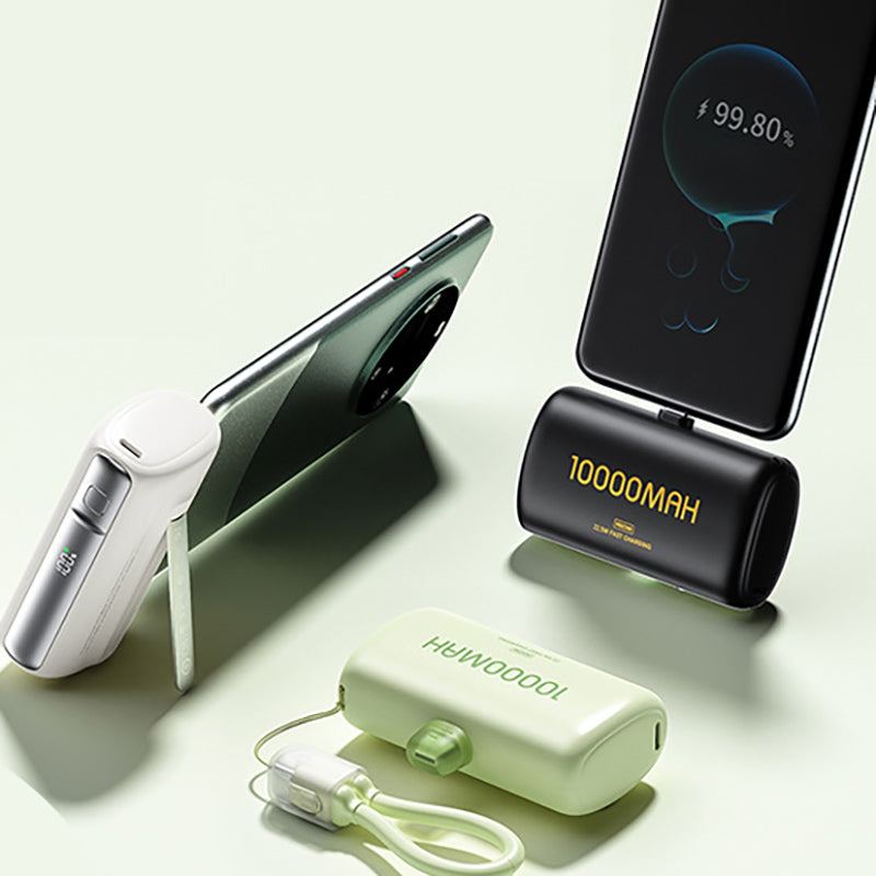 ChubbyPower Capsule - 5000/10000mah Portable Power Bank with Built-in Cable