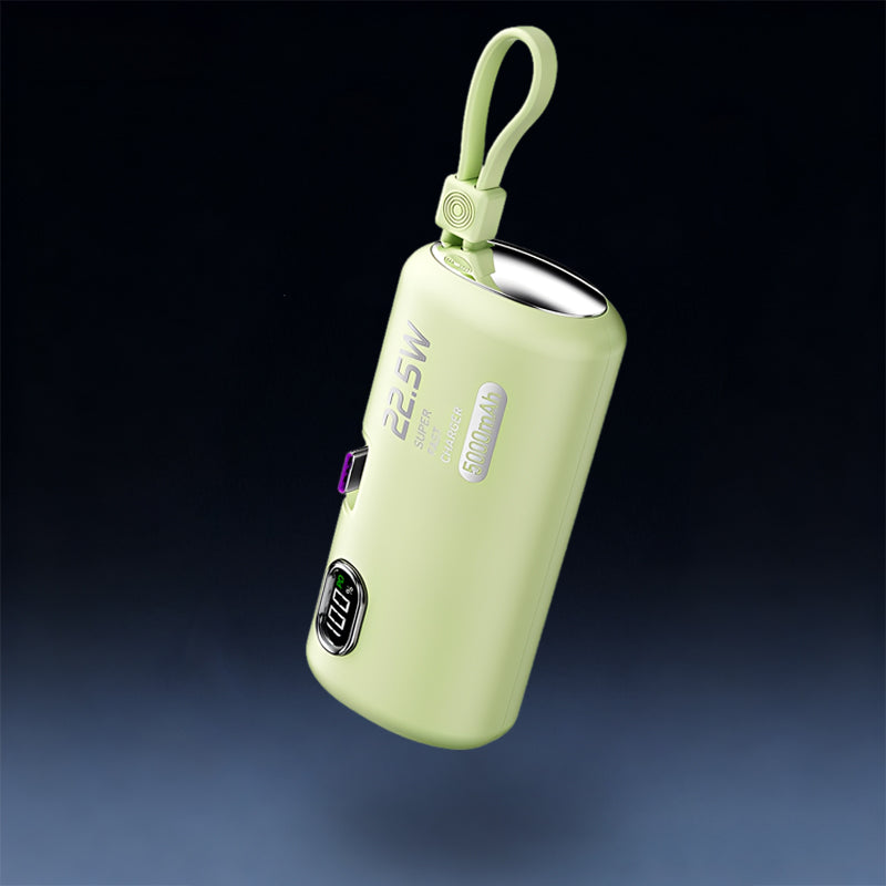 ChubbyPower Capsule - 5000/10000mah Portable Power Bank with Built-in Cable