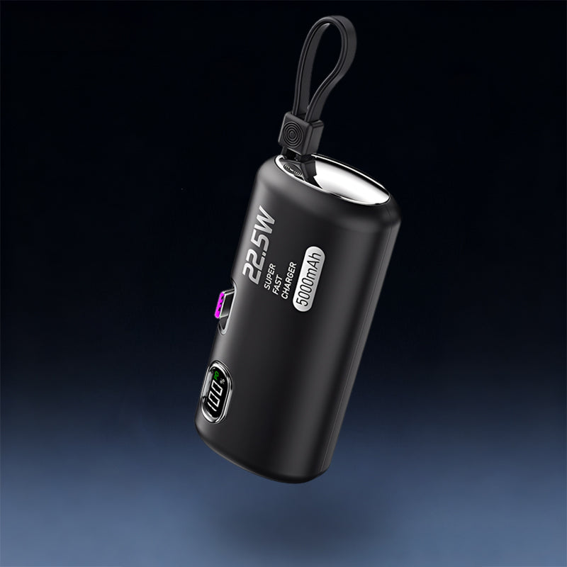 ChubbyPower Capsule - 5000/10000mah Portable Power Bank with Built-in Cable