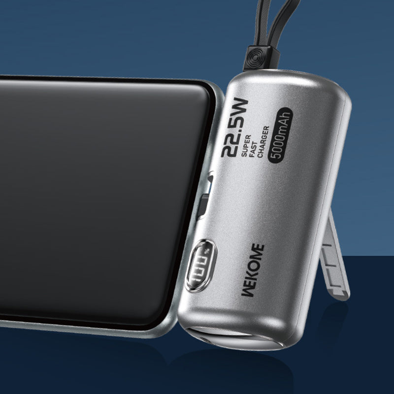 ChubbyPower Capsule - 5000/10000mah Portable Power Bank with Built-in Cable