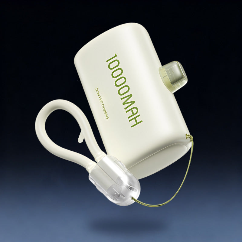ChubbyPower Capsule - 5000/10000mah Portable Power Bank with Built-in Cable