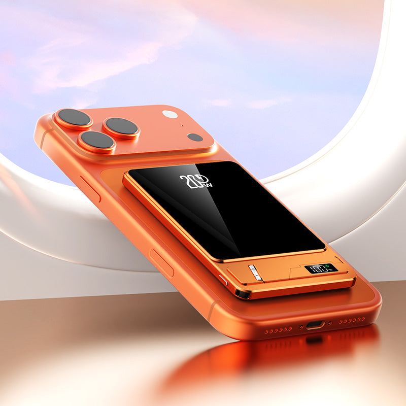 ChubbyPower Lite - 5000/10000 mAh Magnetic Power Bank With Hidden Stand &Built-in cable