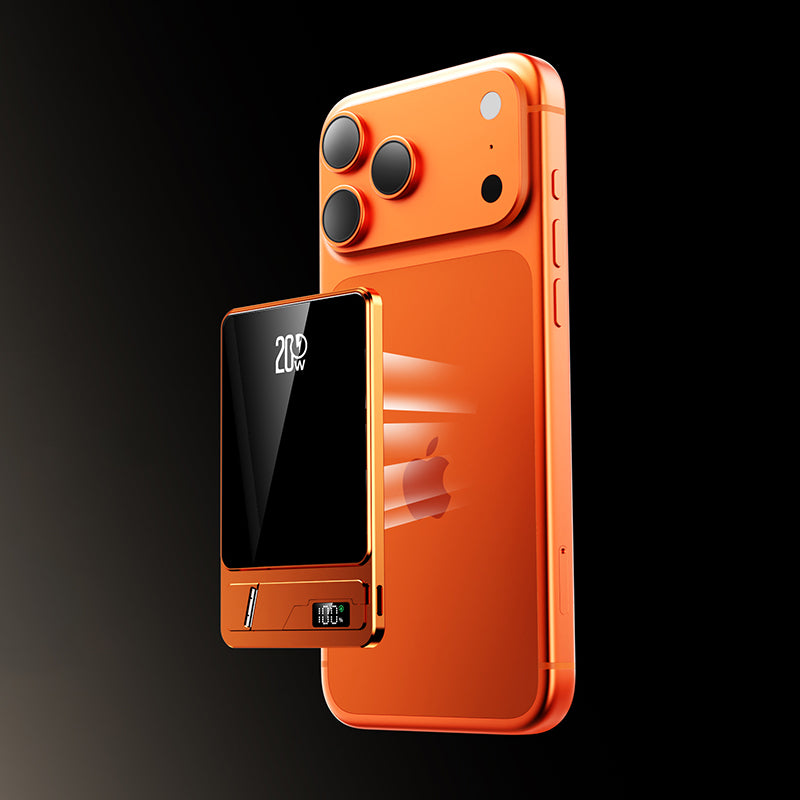 ChubbyPower Lite - 5000/10000 mAh Magnetic Power Bank With Hidden Stand &Built-in cable