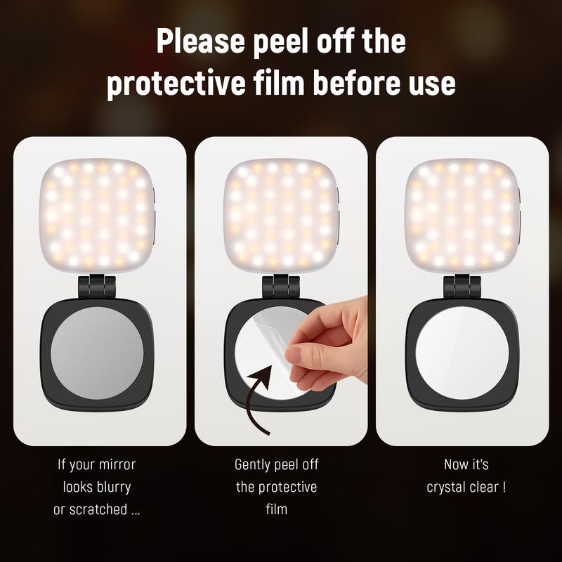 ChubbySelfie HaloLite™ – 3-in-1 Magnetic Selfie Light with Mirror & Adjustable Stand