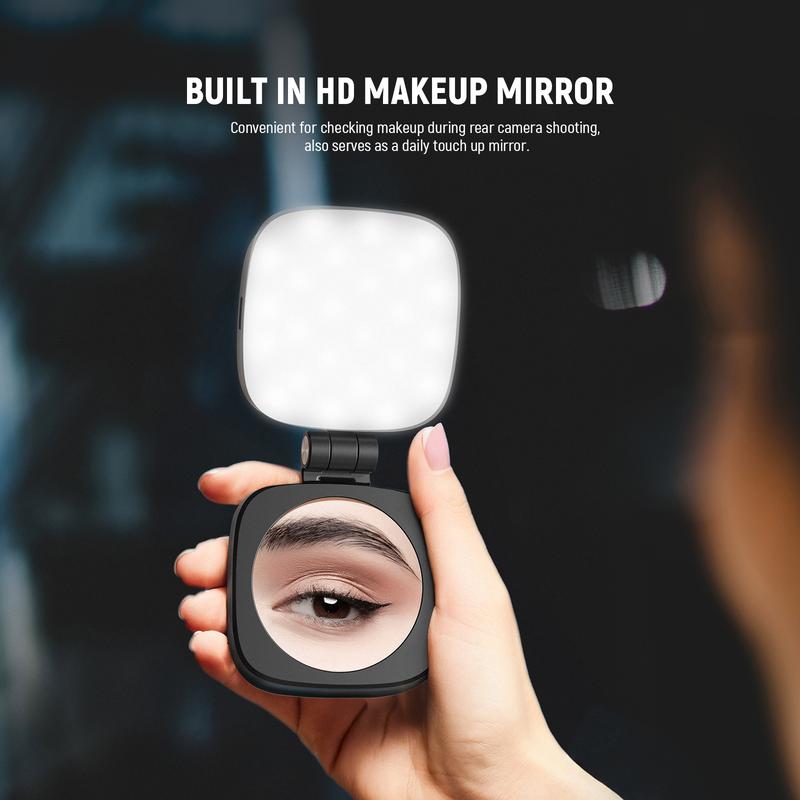 ChubbySelfie HaloLite™ – 3-in-1 Magnetic Selfie Light with Mirror & Adjustable Stand