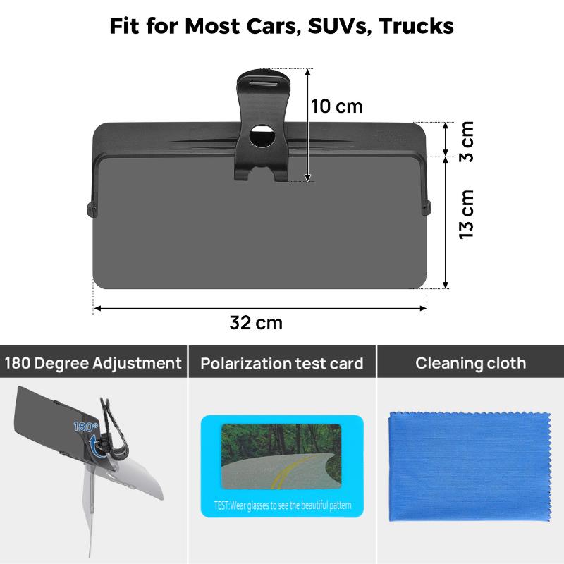 ChubbyShade SunShield Pro - Universal Polarized Visor Extension with UV400 Protection & Anti-Glare Tech