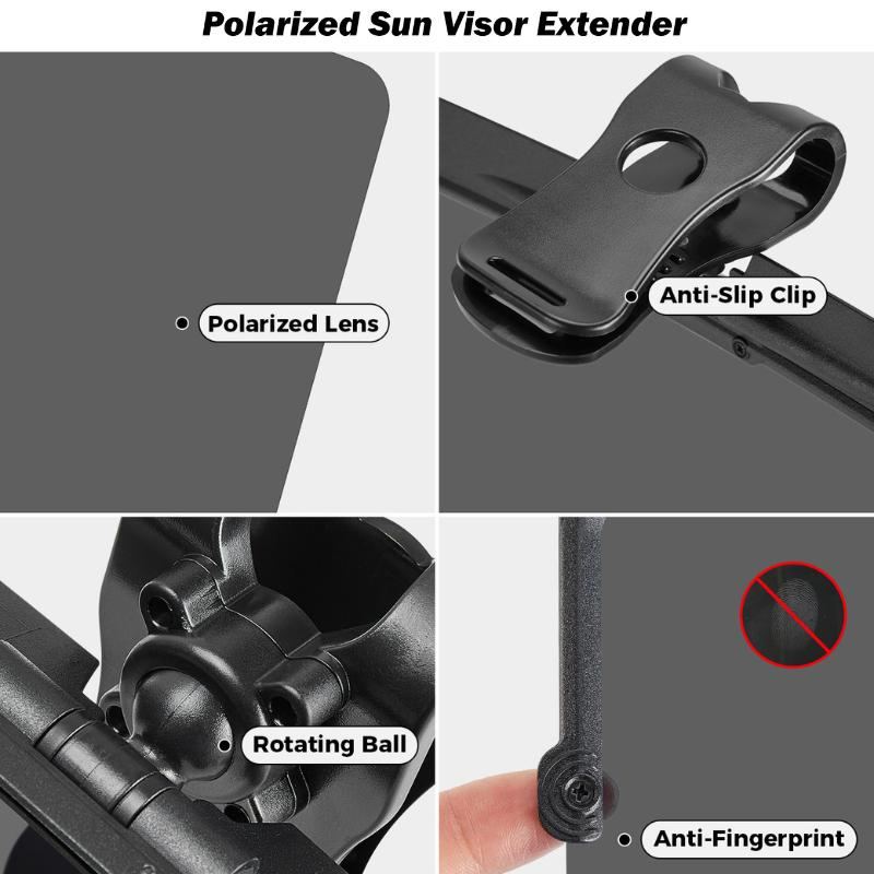 ChubbyShade SunShield Pro - Universal Polarized Visor Extension with UV400 Protection & Anti-Glare Tech