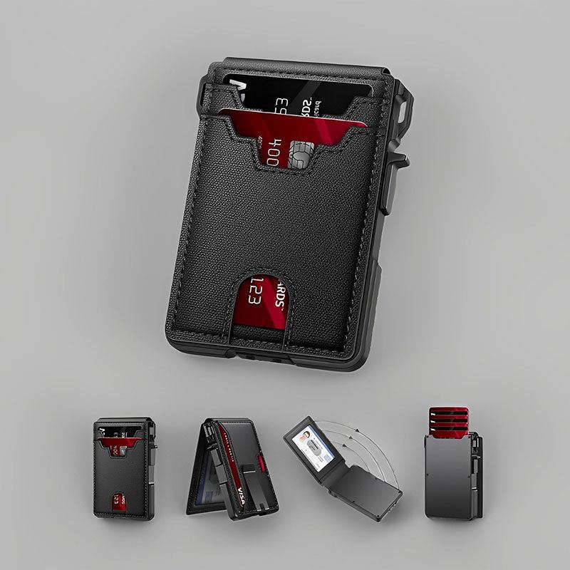 ChubbyShield Magnetic Card Holder – RFID Blocking Multi-Slot Wallet