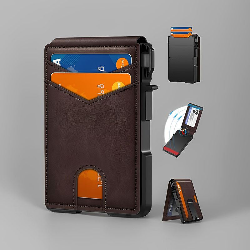 ChubbyShield Magnetic Card Holder – RFID Blocking Multi-Slot Wallet