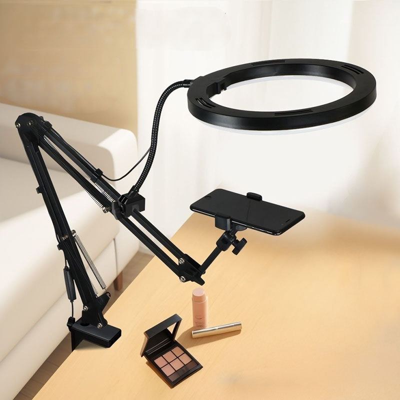 ChubbyShoot ClearView™ - Overhead Phone Mount with Ring Light & Rotating Arm for HD Recording & Overhead Angles