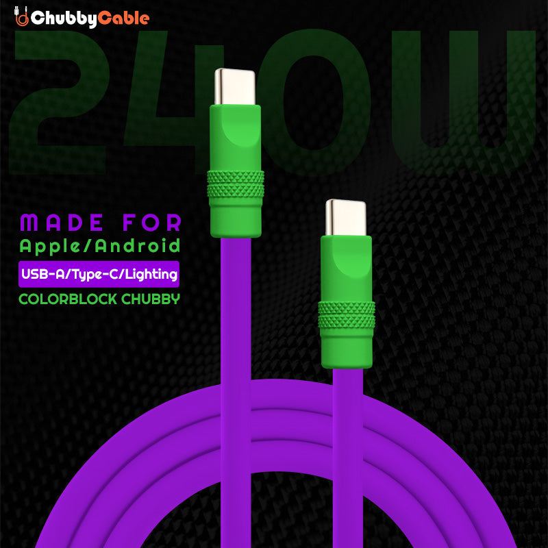 "ColorBlock Chubby" 240W Painted Fast Charging Cable