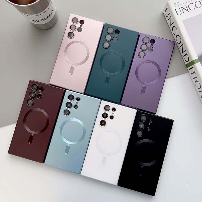 Dust-Proof Metal Finish Wireless Magnetic Case for Galaxy Full Coverage