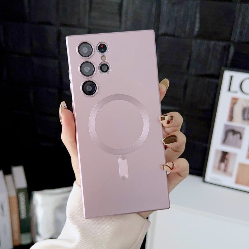 Dust-Proof Metal Finish Wireless Magnetic Case for Galaxy Full Coverage