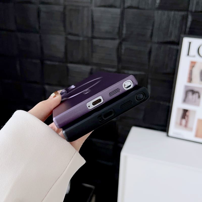Dust-Proof Metal Finish Wireless Magnetic Case for Galaxy Full Coverage