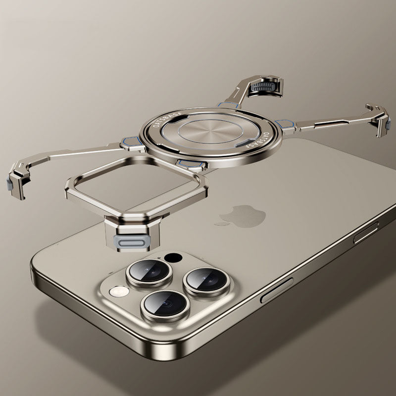 Frameless Metal 360 Degree Rotatable Heat Dissipation Bracket Phone Case for iPhone