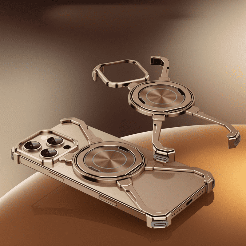 Frameless Metal 360 Degree Rotatable Heat Dissipation Bracket Phone Case for iPhone