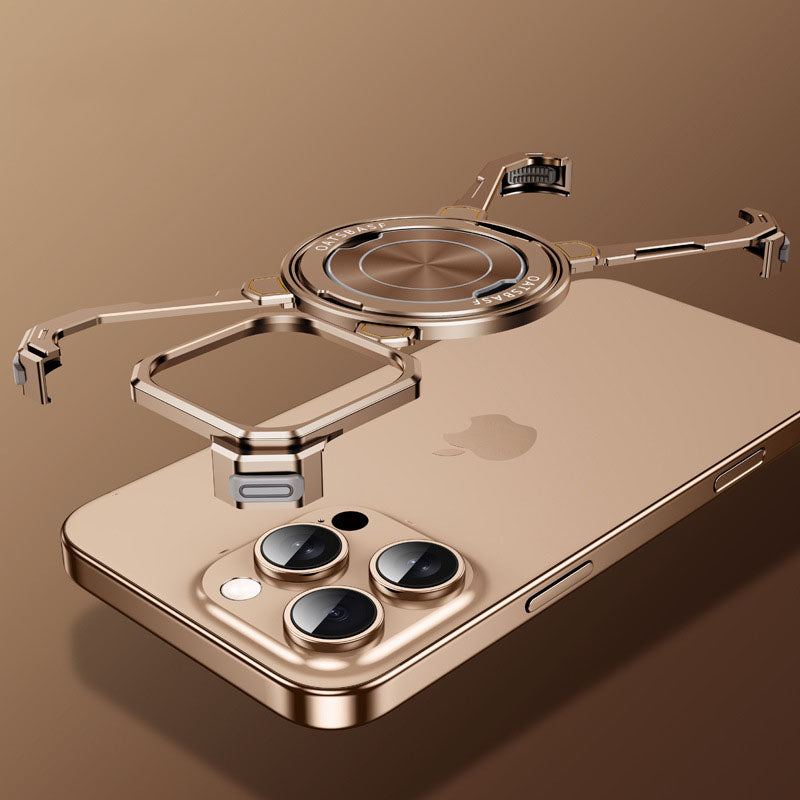 Frameless Metal 360 Degree Rotatable Heat Dissipation Bracket Phone Case for iPhone