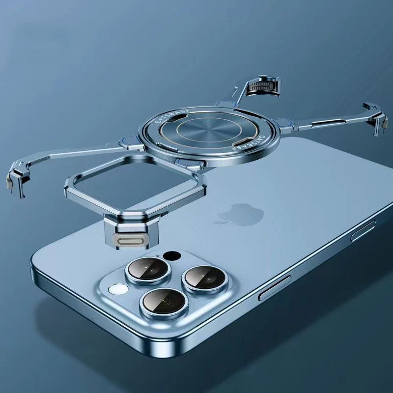Frameless Metal 360 Degree Rotatable Heat Dissipation Bracket Phone Case for iPhone