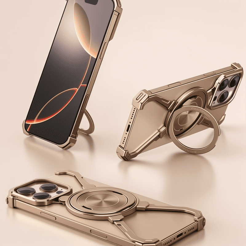 Frameless Metal 360 Degree Rotatable Heat Dissipation Bracket Phone Case for iPhone