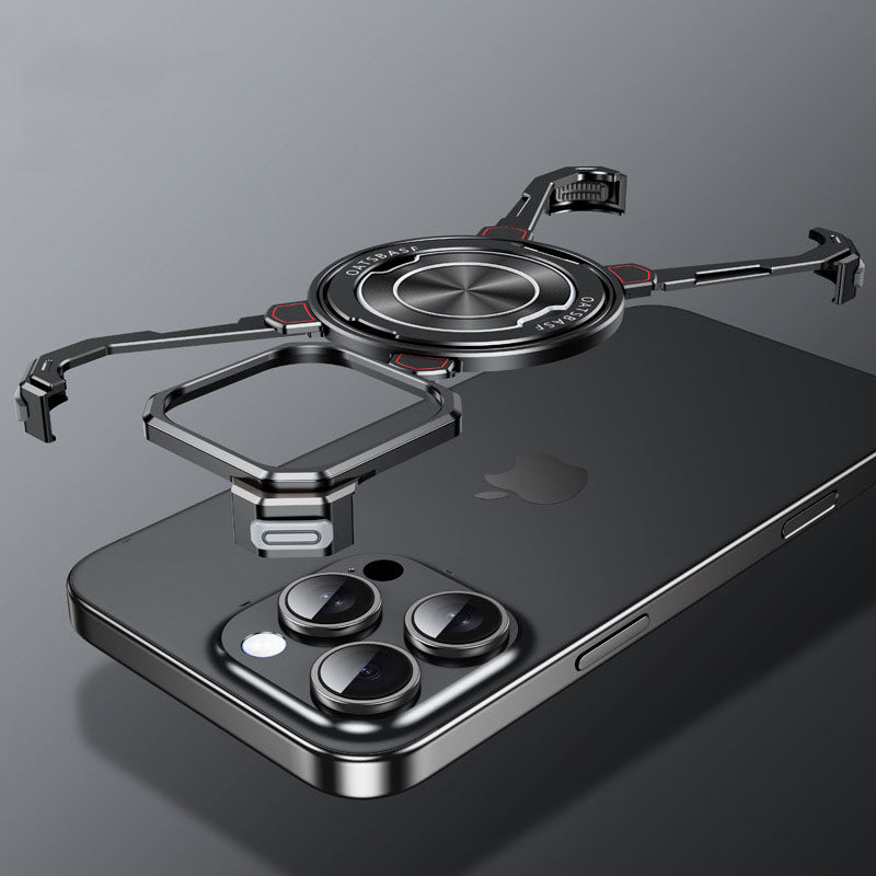Frameless Metal 360 Degree Rotatable Heat Dissipation Bracket Phone Case for iPhone