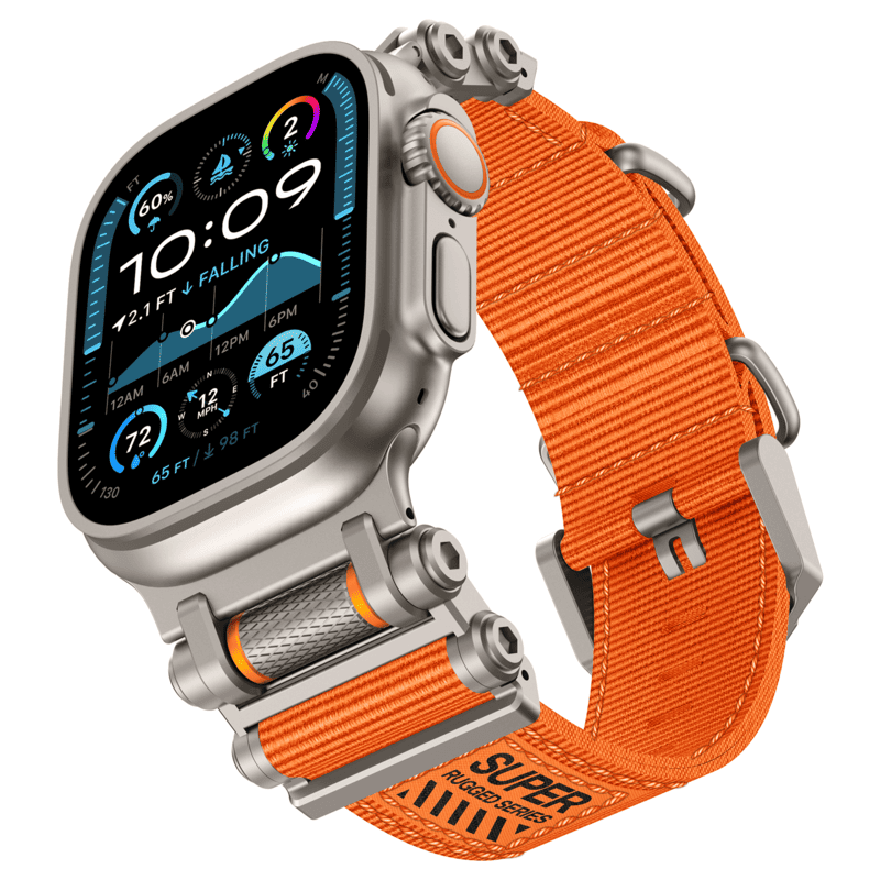 Gear-Lock Nylon Braided Band for Apple Watch – Rugged, Stylish, Built to Last