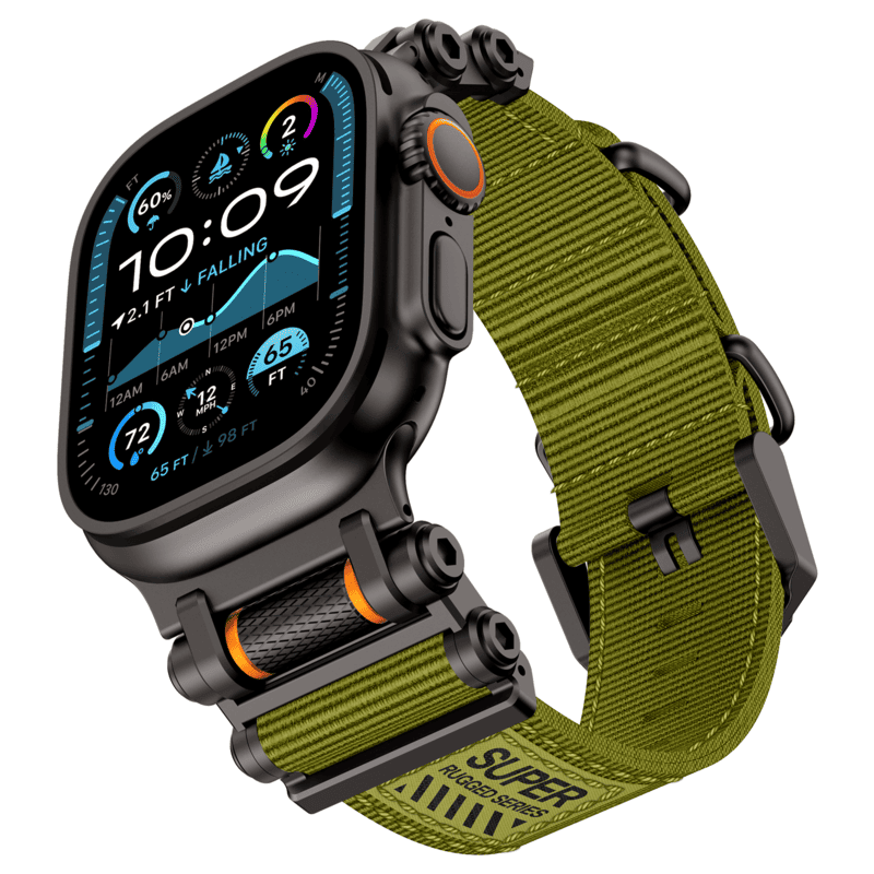 Gear-Lock Nylon Braided Band for Apple Watch – Rugged, Stylish, Built to Last