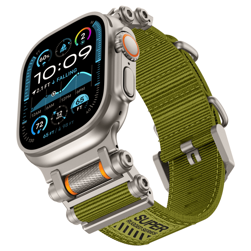 Gear-Lock Nylon Braided Band for Apple Watch – Rugged, Stylish, Built to Last