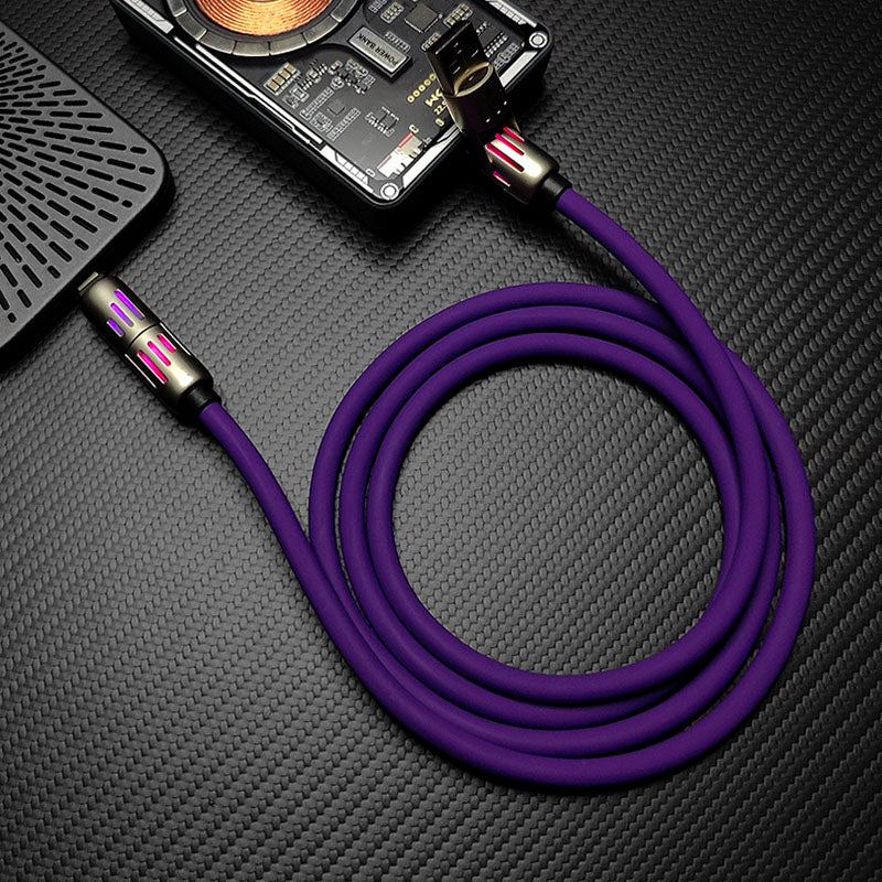 "GlowCharge Pro" 240W 4-in-1 Car Cable with Dynamic Lights