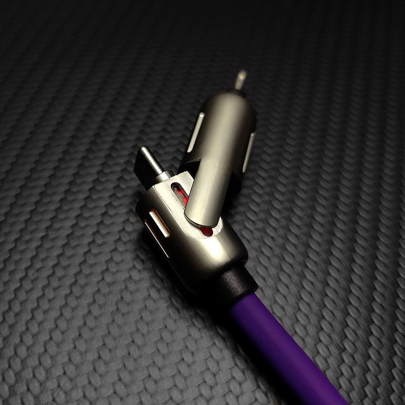 "GlowCharge Pro" 240W 4-in-1 Car Cable with Dynamic Lights