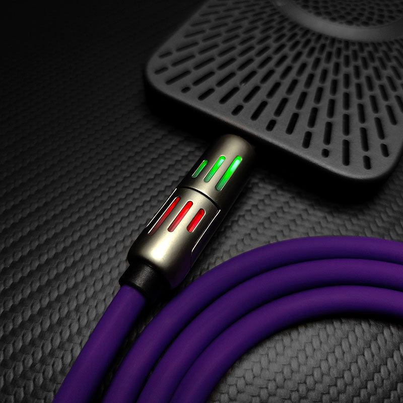 "GlowCharge Pro" 240W 4-in-1 Car Cable with Dynamic Lights