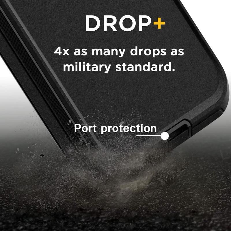 Heavy Duty Full-Body Shockproof Holster Case With Rotating Belt Clip For iPhone 16