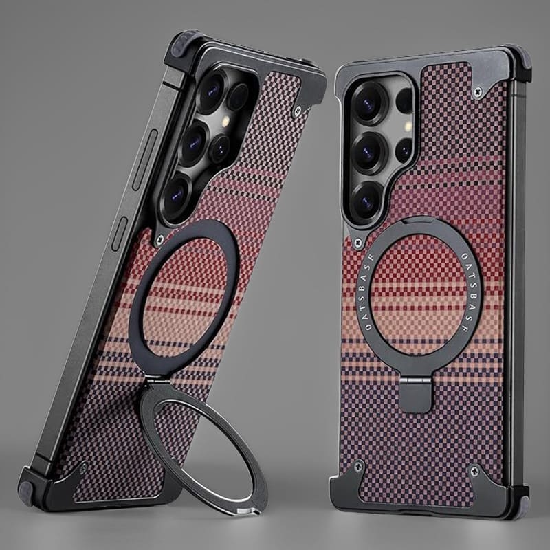 Kevlar Magnetic Case with Kickstand – S25 Ultra / 16 Pro / 16PM