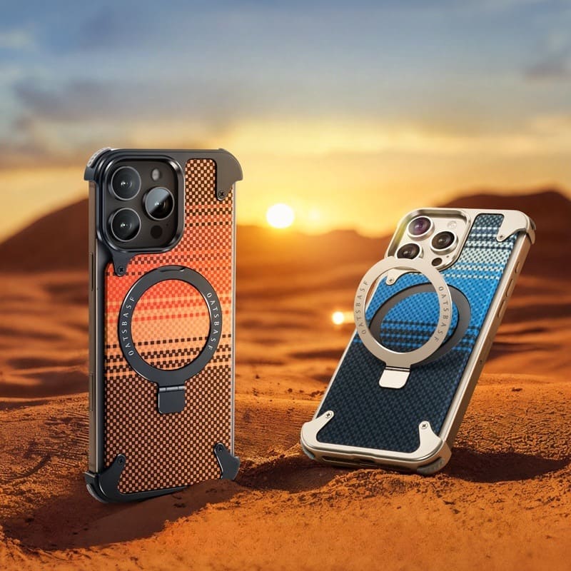 Kevlar Magnetic Case with Kickstand – S25 Ultra / 16 Pro / 16PM