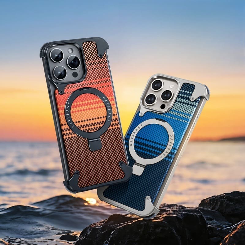 Kevlar Magnetic Case with Kickstand – S25 Ultra / 16 Pro / 16PM