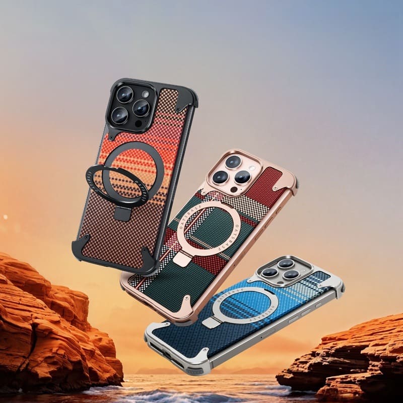 Kevlar Magnetic Case with Kickstand – S25 Ultra / 16 Pro / 16PM